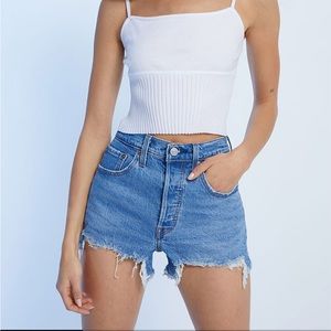 Levi's 501 Original Medium Blue Denim Shorts